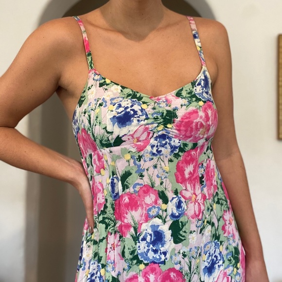 Multi-Colored Floral Maxi Dress - Picture 1 of 9